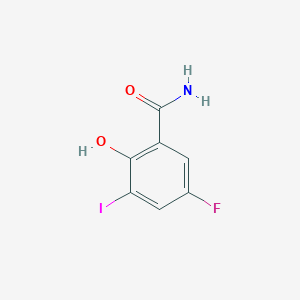 B6294743 5-Fluoro-2-hydroxy-3-iodo-benzamide CAS No. 2387111-72-8