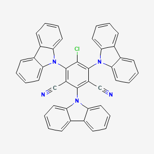 molecular formula C44H24ClN5 B6294749 2,4,6-Tri(9H-carbazol-9-yl)-5-chloroisophthalonitrile CAS No. 1469704-61-7