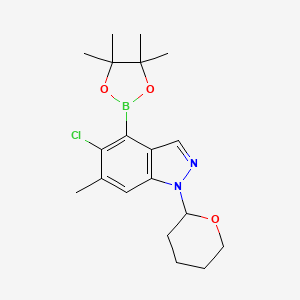 5-Chloro-6-methyl-1-tetrahydropyran-2-yl-4-(4,4,5,5-tetramethyl-1,3,2-dioxaborolan-2-yl)indazole