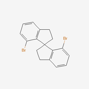 molecular formula C17H14Br2 B6294782 (S)-7,7'-Dibromo-2,2',3,3'-Tetrahydro-1,1'-spirobi[1H-indene], 98% CAS No. 2622154-83-8