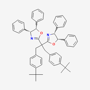 molecular formula C53H54N2O2 B6294792 (4R,4'R,5S,5'S)-2,2'-(1,3-Bis(4-(t-butyl)phenyl)propane-2,2-diyl)bis(4,5-diphenyl-4,5-dihydrooxazole) CAS No. 1908437-58-0
