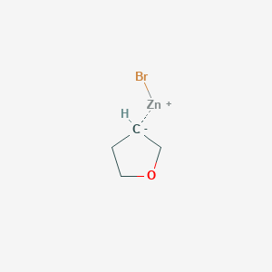 molecular formula C4H7BrOZn B6294841 Tetrahydrofuran-3-ylzinc bromide, 0.50 M in THF CAS No. 1610923-78-8