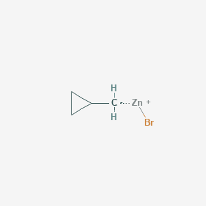 molecular formula C4H7BrZn B6294860 Cyclopropylmethylzinc bromide, 0,5M in THF CAS No. 2598265-49-5