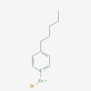 molecular formula C11H15BrZn B6294904 4-N-Pentylphenylzinc bromide, 0.50 M in THF CAS No. 736930-33-9