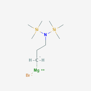 molecular formula C9H24BrMgNSi2 B6294934 (3-(Bis(trimethylsilyl)amino)propyl)magnesium bromide, 0.50 M in 2-MeTHF CAS No. 455331-41-6