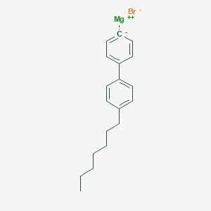 molecular formula C19H23BrMg B6294955 4'-N-Heptyl-4-biphenylmagnesium bromide, 0.50 M in THF CAS No. 252983-86-1