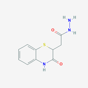 molecular formula C10H11N3O2S B062950 2-(3-oxo-3,4-dihydro-2H-1,4-benzothiazin-2-yl)acetohydrazide CAS No. 175202-65-0