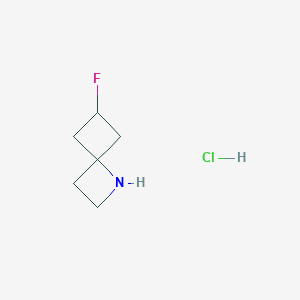 molecular formula C6H11ClFN B6295039 6-Fluoro-1-azaspiro[3.3]heptane hydrochloride CAS No. 2306261-82-3
