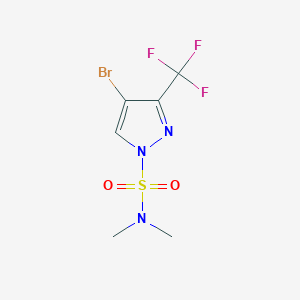 molecular formula C6H7BrF3N3O2S B6295047 4-Bromo-N,N-dimethyl-3-(trifluoromethyl)pyrazole-1-sulfonamide CAS No. 2387598-83-4