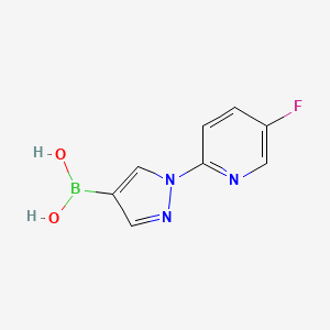 molecular formula C8H7BFN3O2 B6295074 1-(5-Fluoro-2-pyridyl)-1H-pyrazole-4-boronic acid CAS No. 2256747-78-9