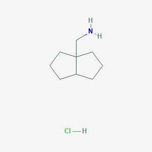 molecular formula C9H18ClN B6295155 (cis-Hexahydro-3a(1H)-pentalenylmethyl)amine hydrochloride, 95% CAS No. 2341841-10-7