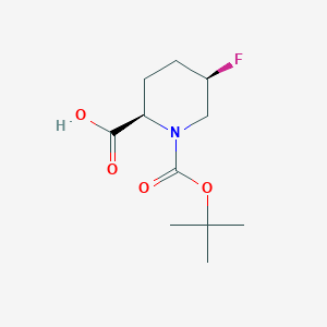 (2R,5R)-1-[(tert-Butoxy)carbonyl]-5-fluoropiperidine-2-carboxylic acid