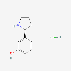 molecular formula C10H14ClNO B6295288 (S)-3-(Pyrrolidin-2-yl)phenol hydrochloride CAS No. 2250242-77-2