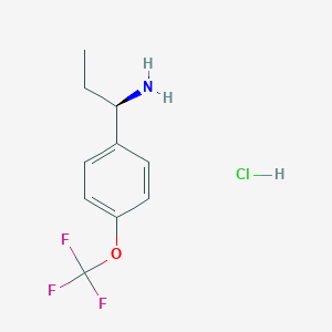 molecular formula C10H13ClF3NO B6295293 (R)-1-(4-(Trifluoromethoxy)phenyl)propan-1-amine hydrochloride CAS No. 1391401-37-8