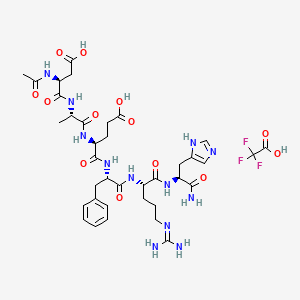 molecular formula C37H51F3N12O13 B6295339 Acetyl-Amyloid b-Protein (1-6) amide Trifluoroacetate CAS No. 903883-22-7