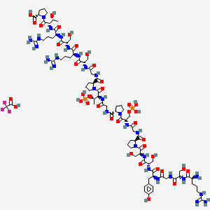 molecular formula C83H134F3N29O38P2 B6295371 （Ser(PO3H2)202，Thr(PO3H2)205）-Tau肽（194-213）三氟乙酸盐 CAS No. 2022956-55-2