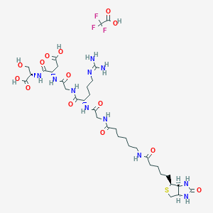 molecular formula C35H56F3N11O14S B6295413 Biotin-LC-GRGDS Trifluoroacetate CAS No. 2022956-45-0