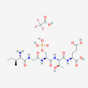molecular formula C22H37F3N5O15P B6295445 (Ser(PO3H2)262)-Tau Peptide (260-264) PAb Blocking Trifluoroacetate CAS No. 2022956-57-4
