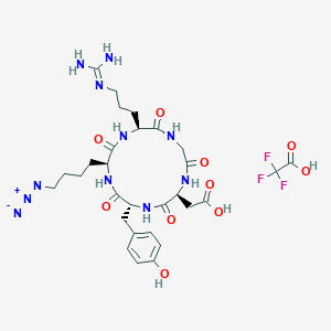 molecular formula C29H40F3N11O10 B6295460 Azido-c(RGDyK), Azido-cyclo(-Arg-Gly-Asp-D-Tyr-Lys) Trifluoroacetate CAS No. 1392269-21-4