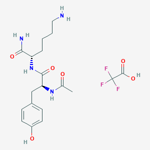 molecular formula C19H27F3N4O6 B6295478 Ac-Tyr-Lys-NH2 Trifluoroacetate CAS No. 270597-64-3