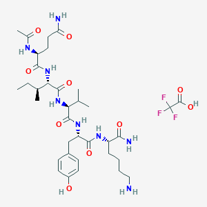 molecular formula C35H55F3N8O10 B6295502 Acetyl-PHF5 amide Trifluoroacetate CAS No. 1190970-24-1