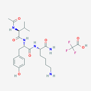molecular formula C24H36F3N5O7 B6295532 Ac-Val-Tyr-Lys-NH2 Trifluoroacetate CAS No. 884009-99-8