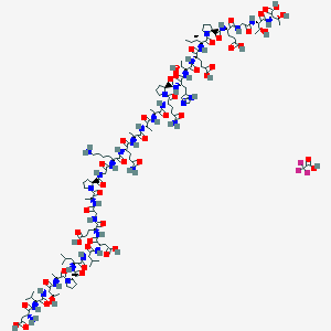 molecular formula C126H199F3N34O48 B6295553 H-Asp-Val-Thr-Ala-Pro-Leu-Val-Asp-Glu-Gly-Ala-Pro-Gly-Lys-Gln-Ala-Ala-Ala-Gln-Pro-His-Thr-Glu-Ile-Pro-Glu-Gly-Thr-Thr-OH.TFA CAS No. 1322695-34-0