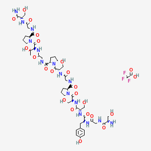 molecular formula C53H78F3N15O23 B6295565 Tau Peptide (512-525) amide Trifluoroacetate CAS No. 2022956-61-0