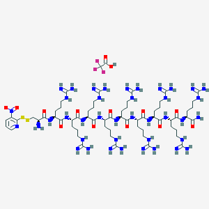 molecular formula C64H119F3N40O14S2 B6295656 Cys(Npys)-(Arg)9 Trifluoroacetate CAS No. 1417221-06-7