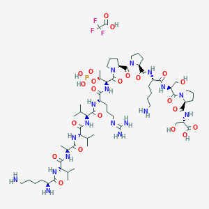 molecular formula C63H110F3N18O22P B6295695 （Thr(PO3H2)231）-Tau肽（225-237）三氟乙酸盐 CAS No. 1670270-09-3