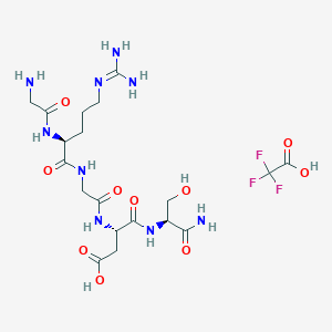 molecular formula C19H32F3N9O10 B6295725 H-Gly-Arg-Gly-Asp-Ser-NH2 Trifluoroacetate CAS No. 143648-02-6