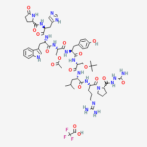 molecular formula C63H87F3N18O17 B6295737 (Ser(Ac)4,D-Ser(tBu)6,Azagly10)-LHRH Trifluoroacetate CAS No. 1926163-83-8