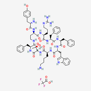 molecular formula C69H86F3N15O13 B6295827 Tyr-(D-Dab4,Arg5,D-Trp8)-cyclo-Somatostatin-14 (4-11) Trifluoroacetate CAS No. 496849-46-8