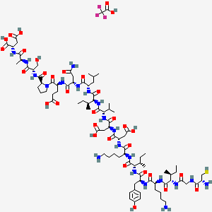 molecular formula C89H142F3N21O32S B6295878 Amyloid Bri Protein Precursor277 (89-106) Trifluoroacetate CAS No. 1802078-21-2