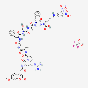 molecular formula C68H82F3N15O21 B6295891 Mca-(Ala7,Lys(Dnp)9)-Bradykinin Trifluoroacetate CAS No. 323577-36-2