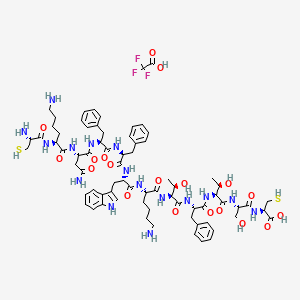 molecular formula C73H99F3N16O19S2 B6295899 生长抑素-14 (3-14) 三氟乙酸盐 CAS No. 54518-51-3