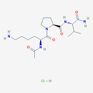 molecular formula C18H34ClN5O4 B6295917 Acetyl-a-MSH (11-13) Hydrochloride CAS No. 1860800-82-3