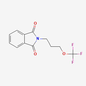 molecular formula C12H10F3NO3 B6295989 2-[3-(Trifluoromethoxy)propyl]-1H-isoindole-1,3(2H)-dione, 95% CAS No. 2130858-98-7
