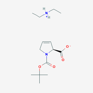 molecular formula C14H26N2O4 B6295999 (2S)-1-(t-Butoxycarbonyl)-2,5-dihydro-1H-pyrrole-2-carboxylic acid diethylammonium salt CAS No. 800412-56-0