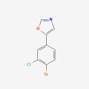 molecular formula C9H5BrClNO B6296109 5-(4-Bromo-3-chlorophenyl)-1,3-oxazole CAS No. 1997950-54-5