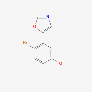 molecular formula C10H8BrNO2 B6296125 5-(5-Methoxy-2-bromophenyl)-1,3-oxazole CAS No. 2017137-72-1