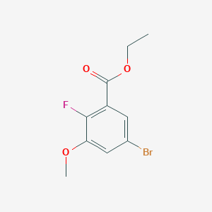 molecular formula C10H10BrFO3 B6296134 Ethyl 5-bromo-2-fluoro-3-methoxybenzoate CAS No. 2112625-68-8