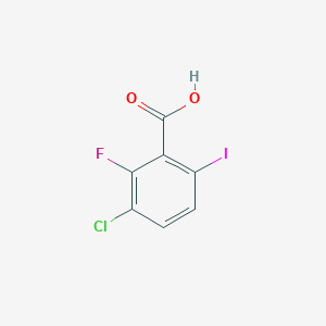 molecular formula C7H3ClFIO2 B6296144 3-Chloro-2-fluoro-6-iodobenzoic acid CAS No. 1252989-58-4