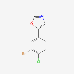 molecular formula C9H5BrClNO B6296158 5-(3-Bromo-4-chlorophenyl)-1,3-oxazole CAS No. 2002122-55-4