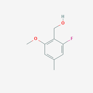 molecular formula C9H11FO2 B6296193 (2-Fluoro-6-methoxy-4-methylphenyl)methanol CAS No. 2229187-30-6