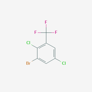 molecular formula C7H2BrCl2F3 B6296199 3-Bromo-2,5-dichlorobenzotrifluoride CAS No. 2168432-60-6