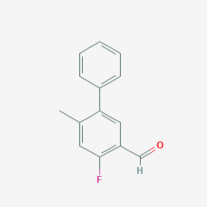 molecular formula C14H11FO B6296281 2-Fluoro-4-methyl-5-phenylbenzaldehyde CAS No. 2221812-03-7