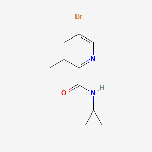 molecular formula C10H11BrN2O B6296292 N-Cyclopropyl-5-bromo-3-methylpyridine-2-carboxamide CAS No. 2230481-36-2