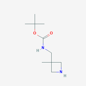 molecular formula C10H20N2O2 B062963 tert-Butyl ((3-methylazetidin-3-yl)methyl)carbamate CAS No. 159603-47-1