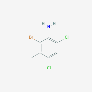 molecular formula C7H6BrCl2N B6296306 6-Bromo-2,4-dichloro-5-methylaniline CAS No. 2221812-02-6